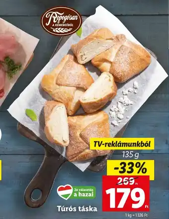 Lidl Túrós táska 135g ajánlat