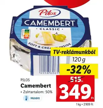 Lidl PILOS Camembert 120g ajánlat
