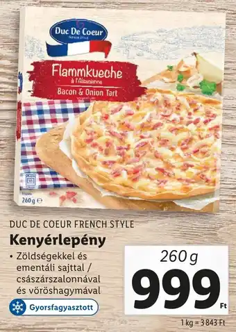 Lidl DUC DE COEUR FRENCH STYLE Kenyérlepény 260g ajánlat