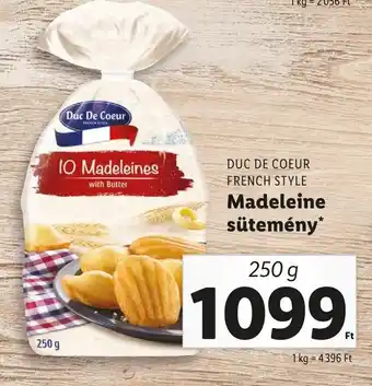 DUC DE COEUR FRENCH STYLE Madeleine sütemény 250g
