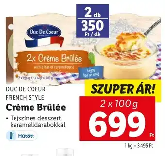 DUC DE COEUR FRENCH STYLE Crème Brûlée 2x100g