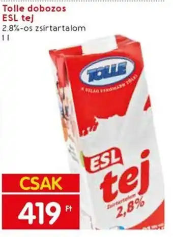 Spar Tolle dobozos ESL tej 1l ajánlat