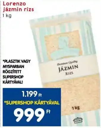 Spar Lorenzo jázmin rizs 1 kg ajánlat