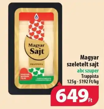 Coop Magyar szeletelt sajt 125g ajánlat