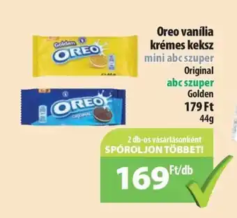 Coop Oreo vanília krémes keksz 44g ajánlat