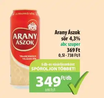 Coop Arany Ászok sör 0,5l ajánlat