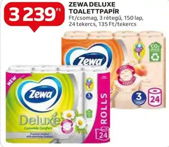 Auchan ZEWA DELUXE Ft TOALETTPAPÍR 24 tekercs ajánlat