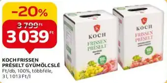 KOCH FRISSEN PRÉSELT GYÜMÖLCSLÉ 3l