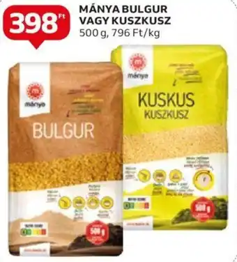 Auchan MÁNYA BULGUR VAGY KUSZKUSZ 500g ajánlat