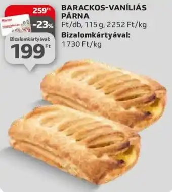 Auchan BARACKOS VANÍLIÁS PÁRNA 115g ajánlat