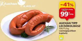Auchan AUCHAN TIPP LECSÓKOLBÁSZ 10dkg ajánlat
