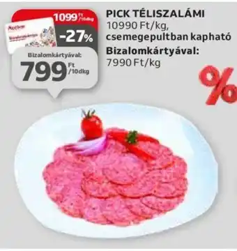 Auchan PICK TÉLISZALÁMI 10dkg ajánlat