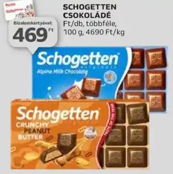 Auchan SCHOGETTEN CSOKOLÁDÉ 100g ajánlat