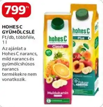 Auchan HOHES C GYÜMÖLCSLÉ 1l ajánlat