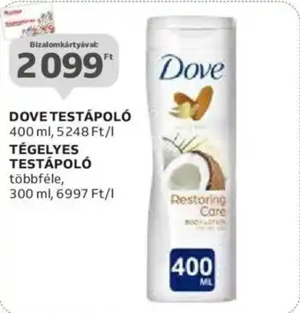 Auchan DOVE TESTÁPOLÓ 400 ml ajánlat