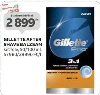 Auchan GILLETTE AFTER SHAVE BALZSAM kétféle, 50/100 ml ajánlat