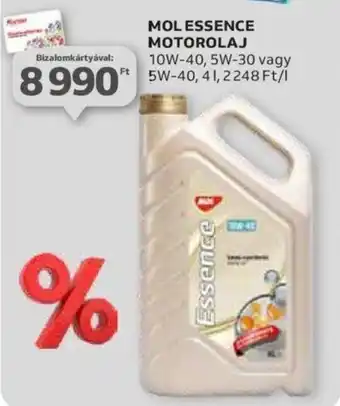 MOL ESSENCE MOTOROLAJ 10W-40, 5W-30 vagy
