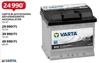 Auchan VARTA BLACK DYNAMIC GÉPJÁRMŰINDÍTÓ AKKUMULÁTOR 45 Ah ajánlat