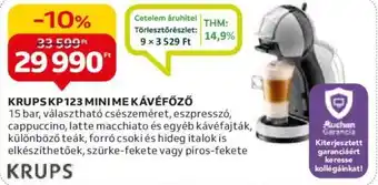 Auchan KRUPS KP123 MINI ME KÁVÉFŐZŐ ajánlat