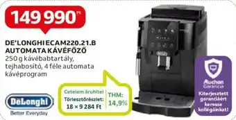 Auchan DE'LONGHIECAM220.21.B AUTOMATA KÁVÉFŐZŐ ajánlat