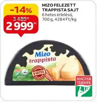 Auchan MIZO FELEZETT TRAPPISTA SAJT 700g ajánlat