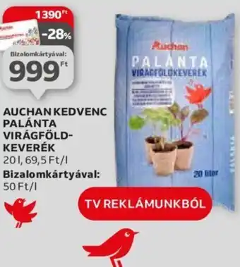 AUCHAN KEDVENC PALÁNTA VIRÁGFÖLD KEVERÉK 20L