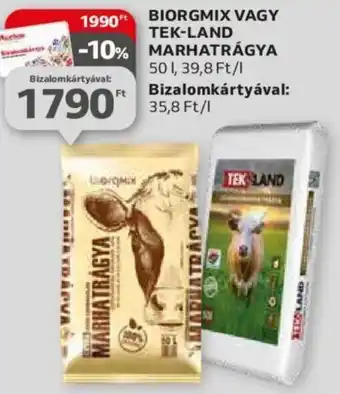 Auchan BIORGMIX VAGY TEK LAND MARHATRÁGYA 50l ajánlat