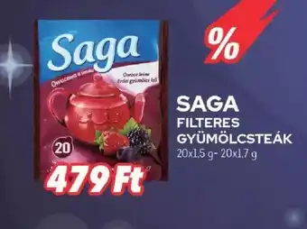 SAGA FILTERES GYÜMÖLCSTEÁK 20x1,7 g
