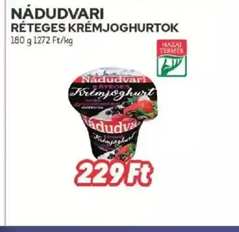 CBA NÁDUDVARI RÉTEGES KRÉMJOGHURTOK 180g ajánlat