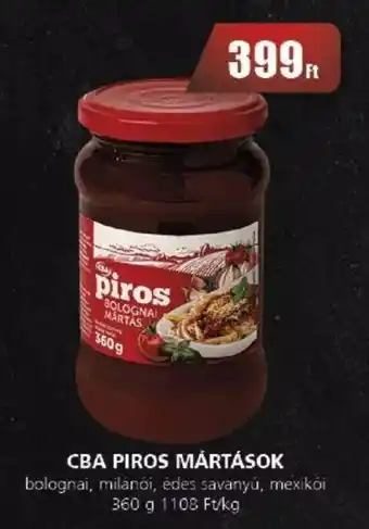 Príma CBA PIROS MÁRTÁSOK 360g ajánlat