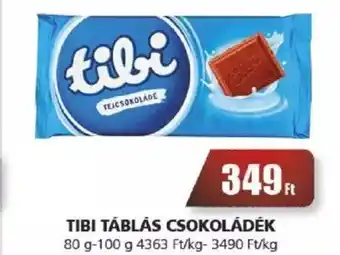 TIBI TÁBLÁS CSOKOLÁDÉK 80 g-100 g