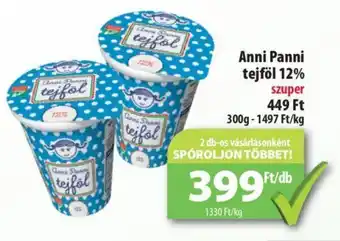 Anni Panni tejföl 12% 300g