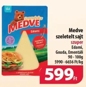 Coop Medve szeletelt sajt 90-100g ajánlat