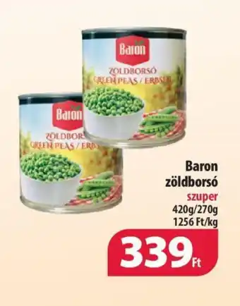 Coop Baron zöldborsó 270-420g ajánlat