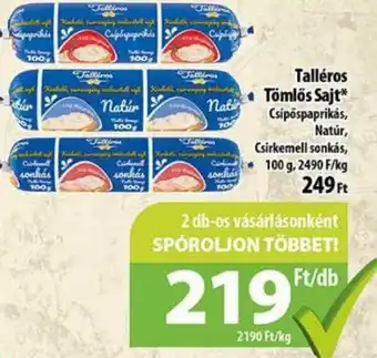 Coop Talléros Tömlős Sajt 100g ajánlat