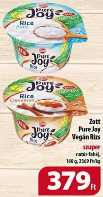 Coop Zott Pure Joy Vegán Rizs 160g ajánlat