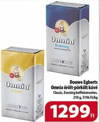 Coop Douwe Egberts Omnia örölt-pörkölt kávé 250g ajánlat