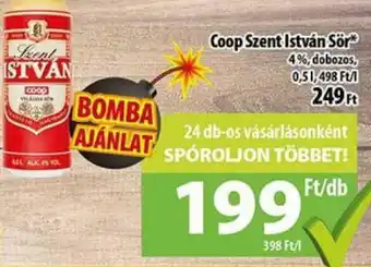 Coop Coop Szent István Sör 4% 0,5l ajánlat