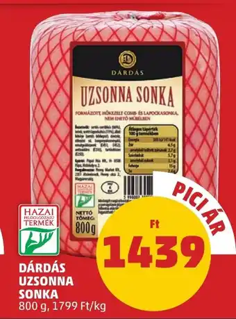 PENNY DÁRDÁS UZSONNA SONKA 800g ajánlat