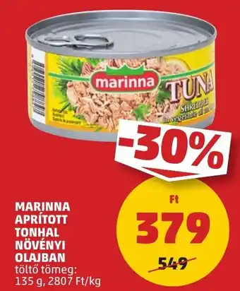 PENNY MARINNA APRÍTOTT TONHAL NÖVÉNYI OLAJBAN 135g ajánlat