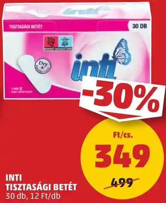 PENNY INTI TISZTASÁGI BETÉT 30db ajánlat