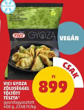 PENNY VICI GYOZA ZÖLDSÉGGEL TÖLTÖTT TÉSZTA 400g ajánlat