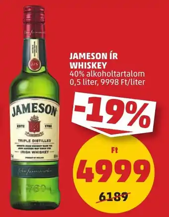 PENNY JAMESON ÍR WHISKEY 40% 0,5l ajánlat