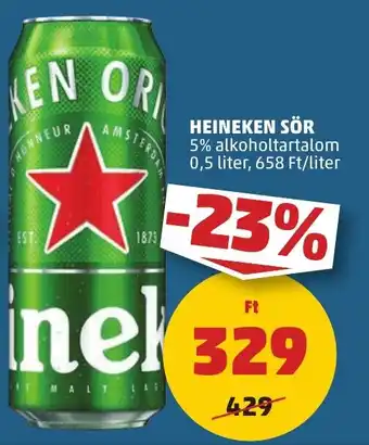 PENNY HEINEKEN SÖR 5% 0,5l ajánlat