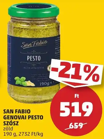 PENNY SAN FABIO GENOVAI PESTO SZÓSZ 190g ajánlat