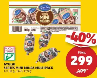 PENNY GYULAI SERTÉS MINI MÁJAS MULTIPACK 4 x 50 g ajánlat