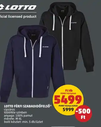 PENNY LOTTO FÉRFI SZABADIDŐFELSŐ mérete: M-XL ajánlat