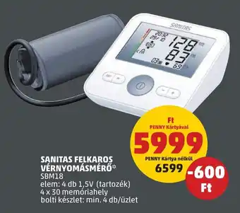 PENNY SANITAS FELKAROS VÉRNYOMÁSMÉRŐ ajánlat