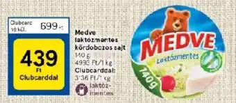 Tesco Medve laktózmentes kördobozos sajt 140g ajánlat