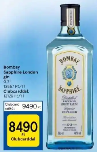 Tesco Bombay Sapphire London gin 0.7l ajánlat